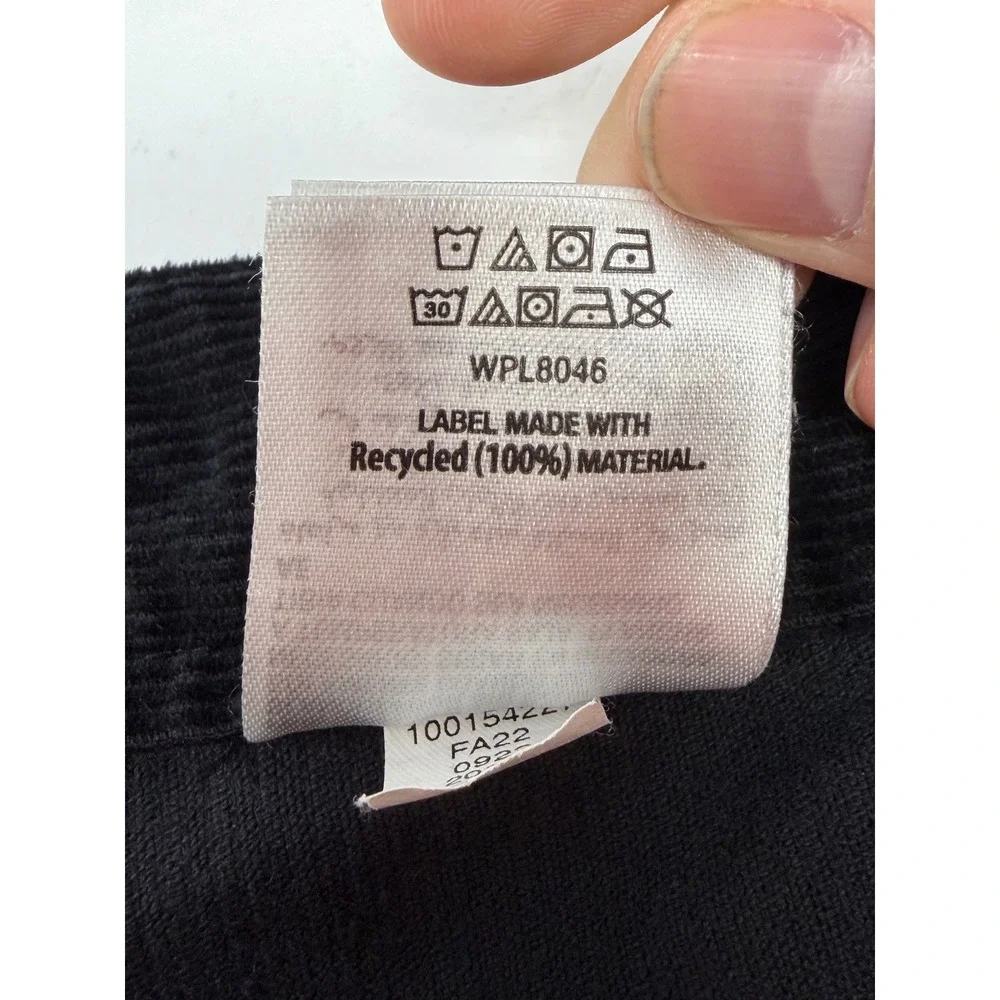 Alfani Men's Black Corduroy Pants 38x31 Slim Straight Stretch 5-Pocket FA22‎